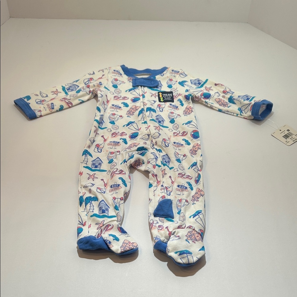 Falls Creek Blue and White Kids Footie